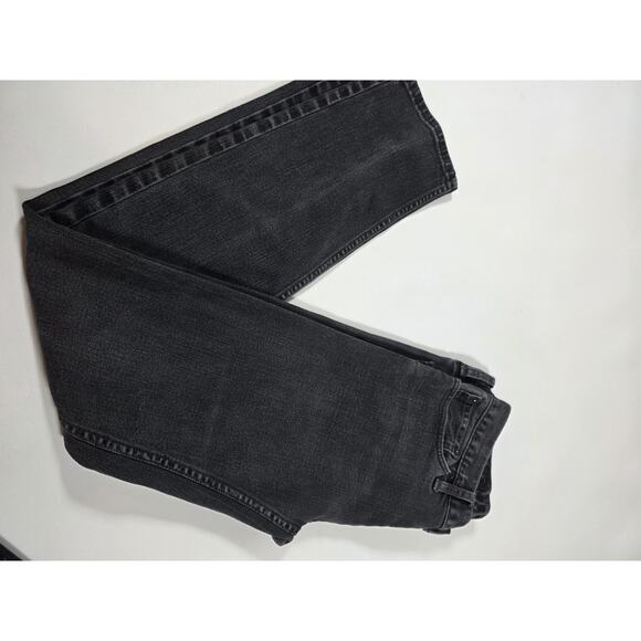 American Eagle Jeans Men 29x32 Black Slim Straight Stretch Dark Denim Pants - Picture 3 of 6